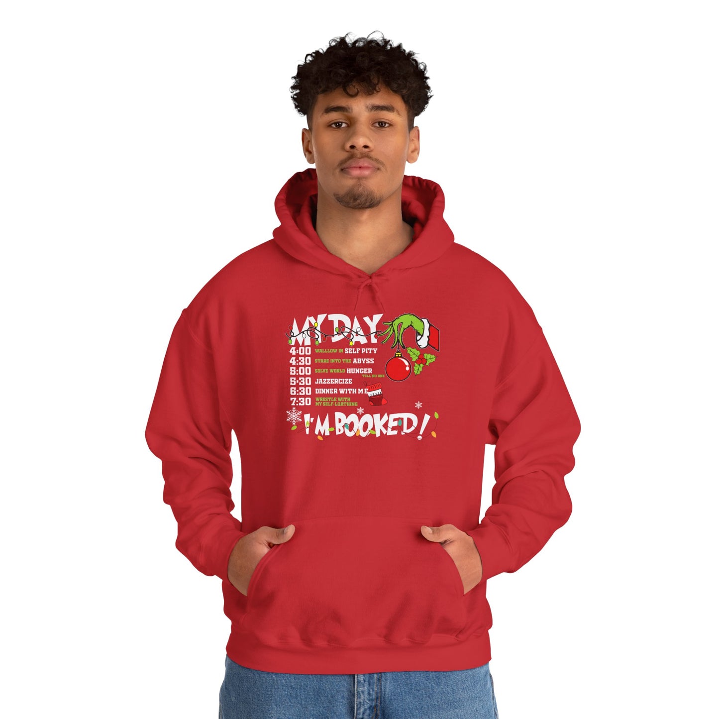 Hoodie — "My Day: I’m Booked!" Schedule Graphic Hoodie