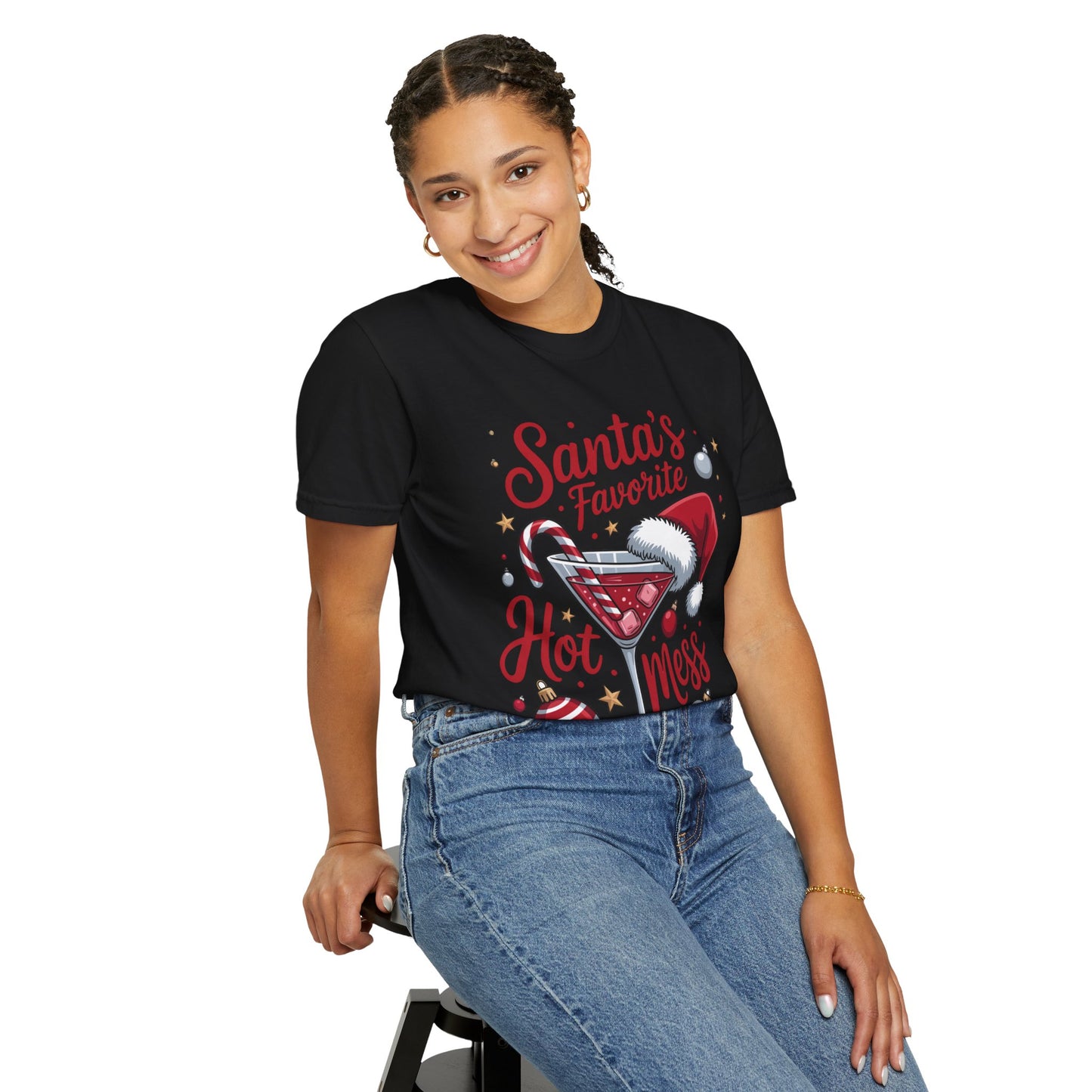 “Santa’s Favorite Hot Mess” Holiday T-Shirt