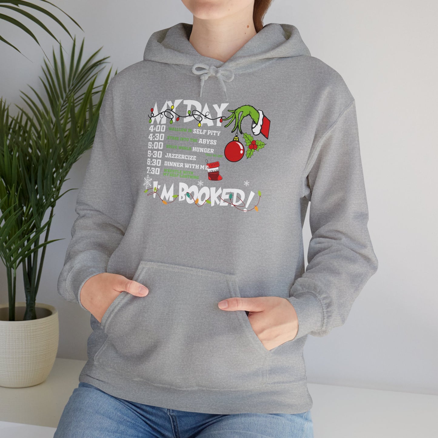 Hoodie — "My Day: I’m Booked!" Schedule Graphic Hoodie