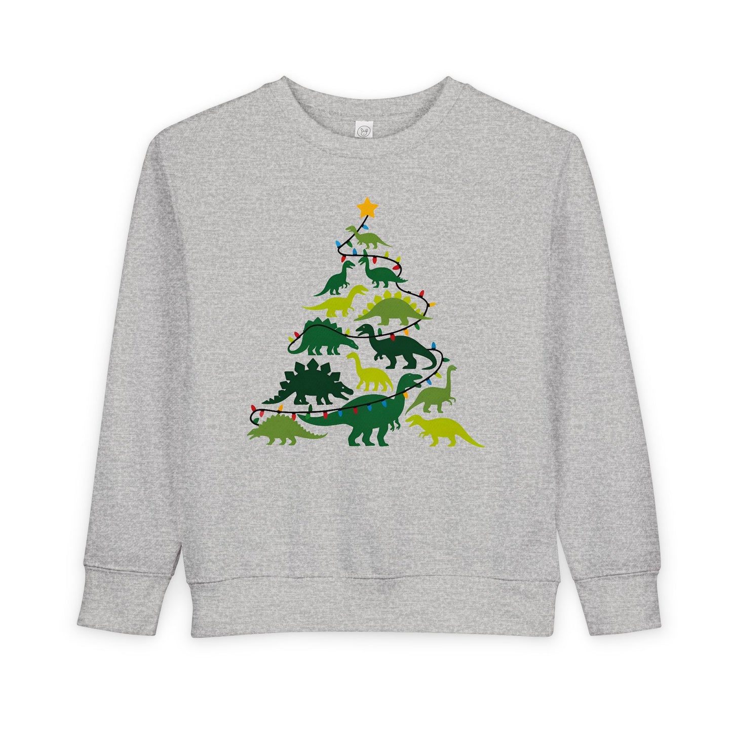 Toddler Sweatshirt - Dino Christmas Tree Holiday Crewneck