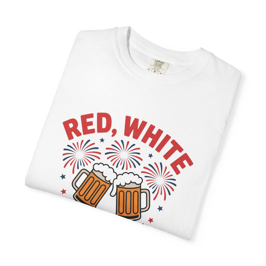 Red, White and Boozed Tee — 4th of July Patriotic Beer T‑Shirt