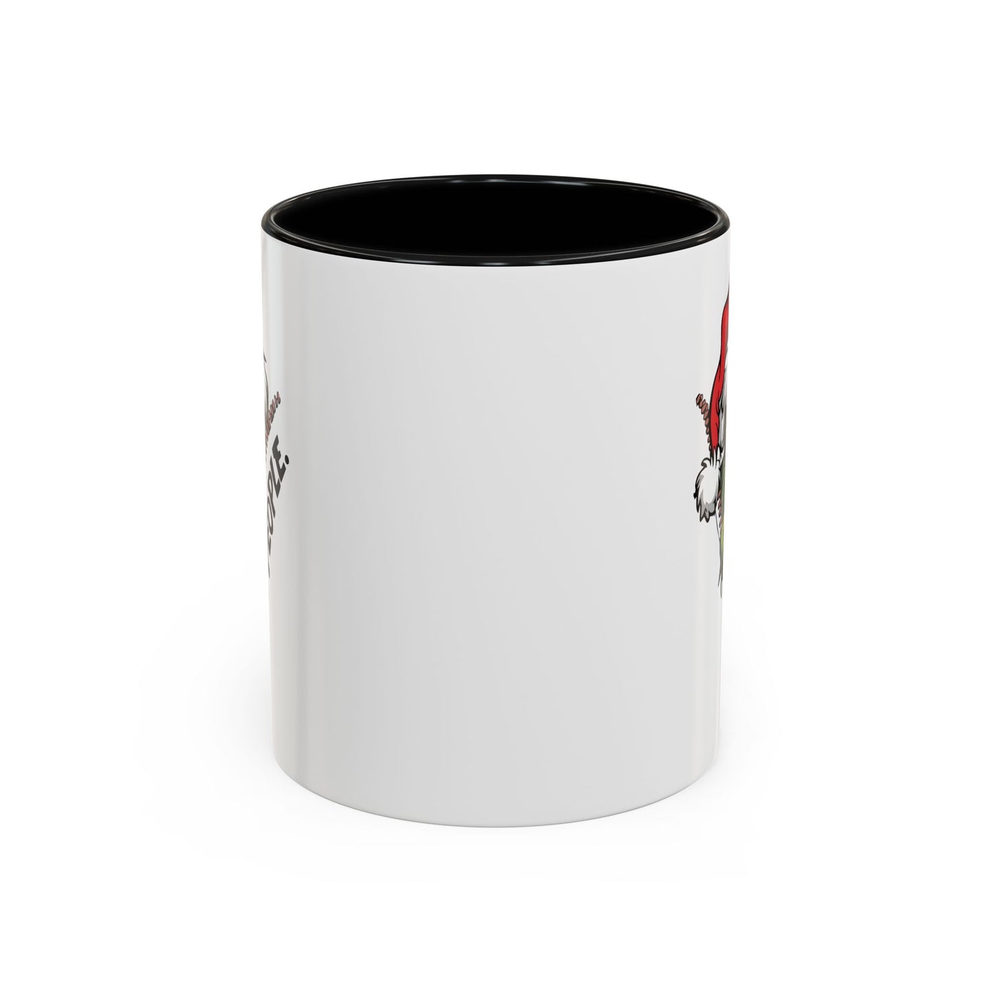 2 Sided Grumpy Grinch Holiday Coffee Mug — "Ew, People." Accent Ceramic Mug