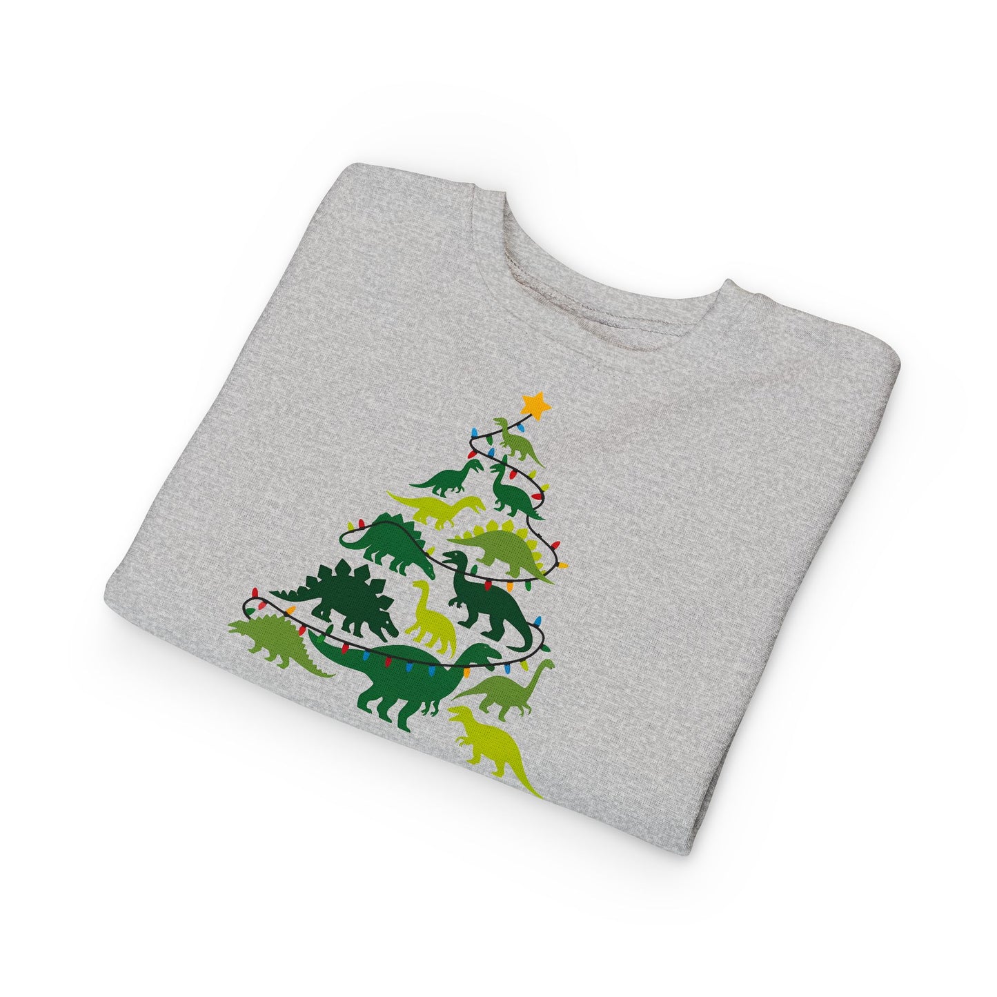 Toddler Sweatshirt - Dino Christmas Tree Holiday Crewneck