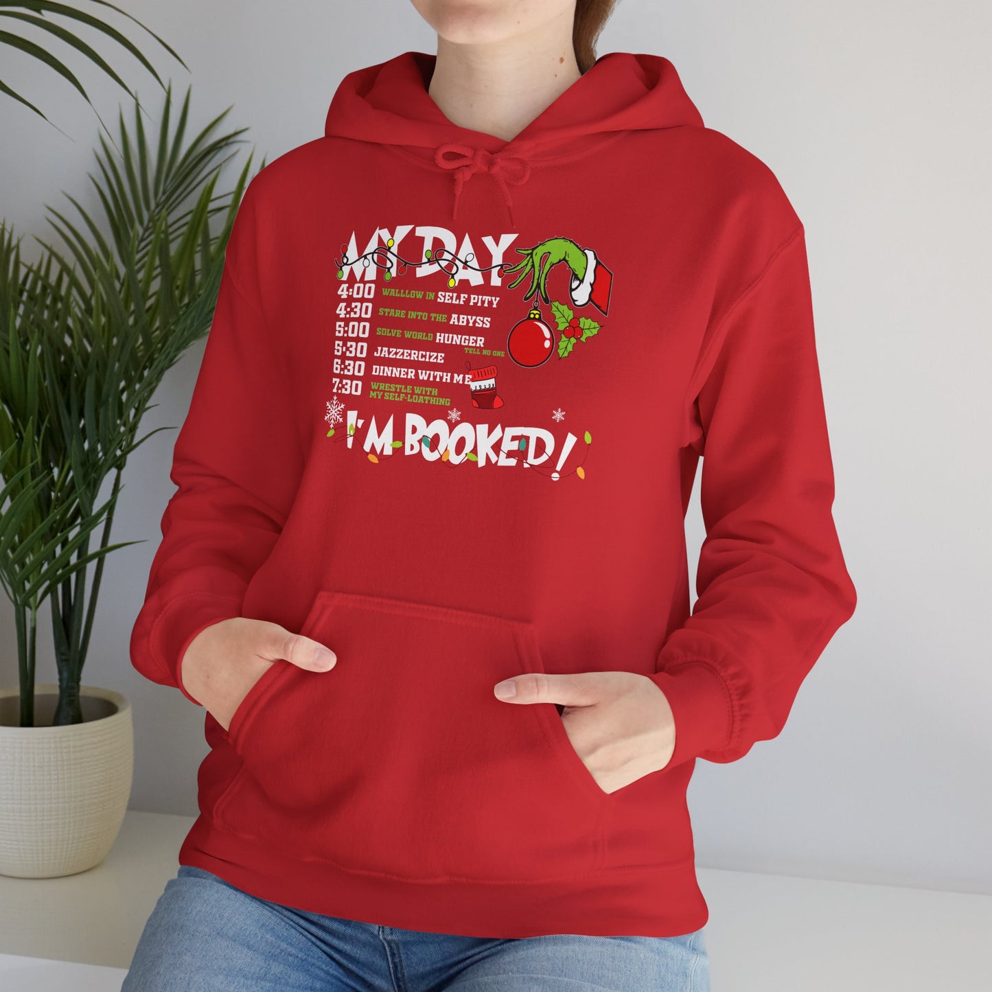 Hoodie — "My Day: I’m Booked!" Schedule Graphic Hoodie