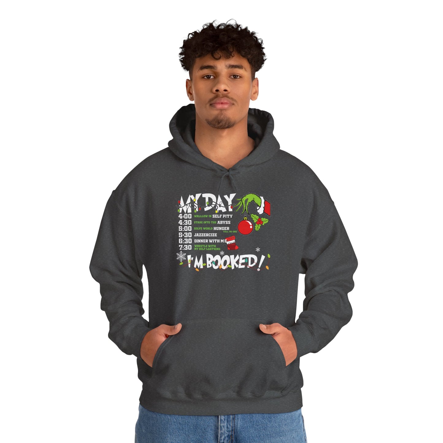 Hoodie — "My Day: I’m Booked!" Schedule Graphic Hoodie