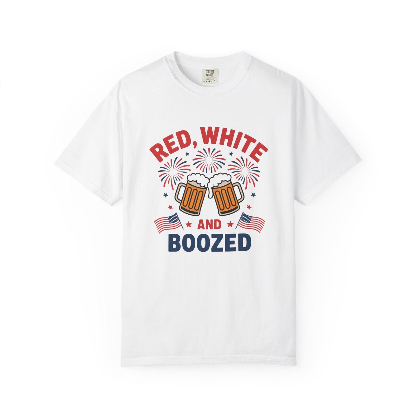 Red, White and Boozed Tee — 4th of July Patriotic Beer T‑Shirt