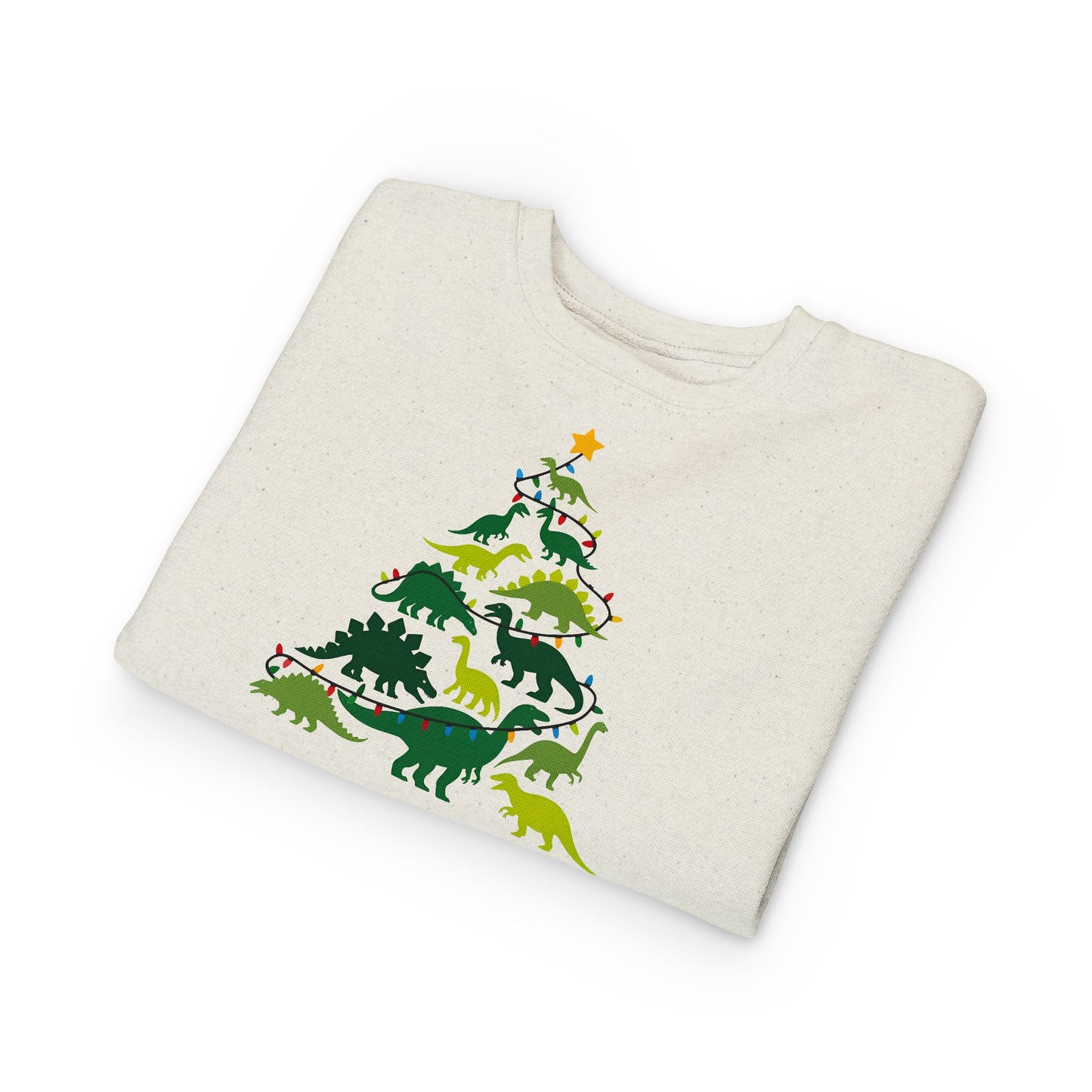 Toddler Sweatshirt - Dino Christmas Tree Holiday Crewneck