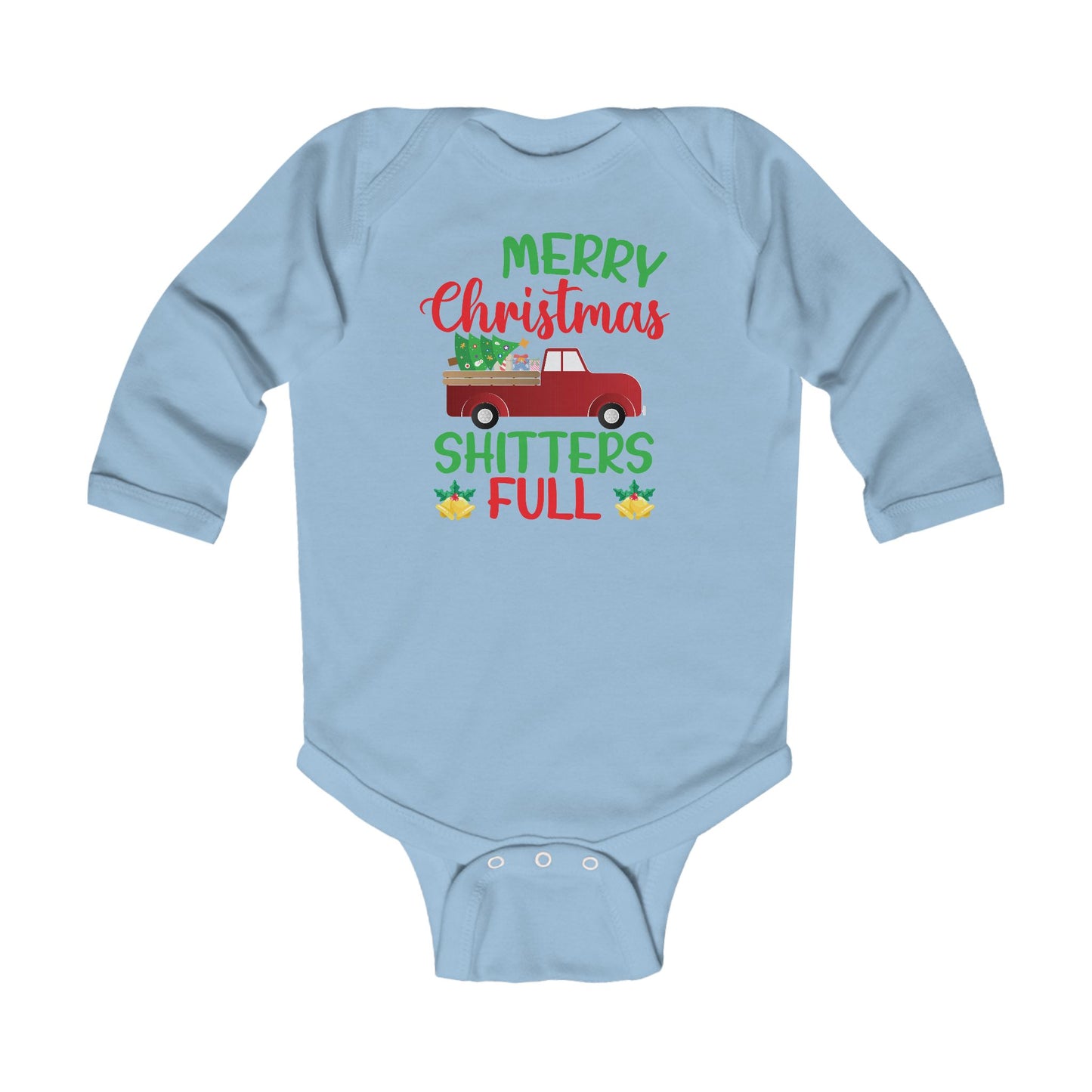 Infant Bodysuit - "Merry Christmas Shitters Full" Holiday Baby Romper