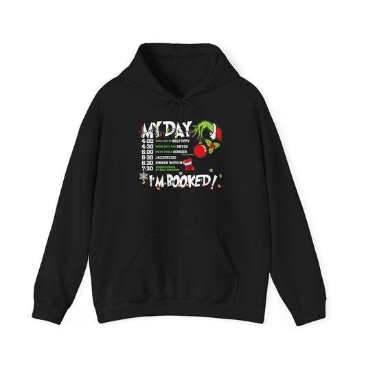 Hoodie — "My Day: I’m Booked!" Schedule Graphic Hoodie