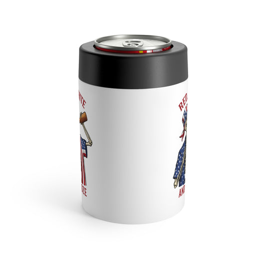 Patriotic 'Red White & Awesome' Can Holder – 4th of July Beverage Cooler