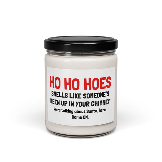 Ho Ho Hoes Scented Soy Candle — Funny Christmas Holiday Candle, 9oz (Smells Like Someone’s Been Up In Your Chimney)
