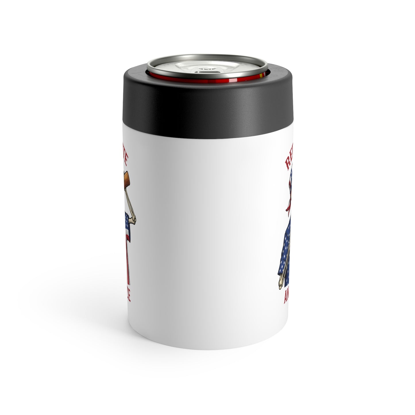Patriotic 'Red White & Awesome' Can Holder – 4th of July Beverage Cooler