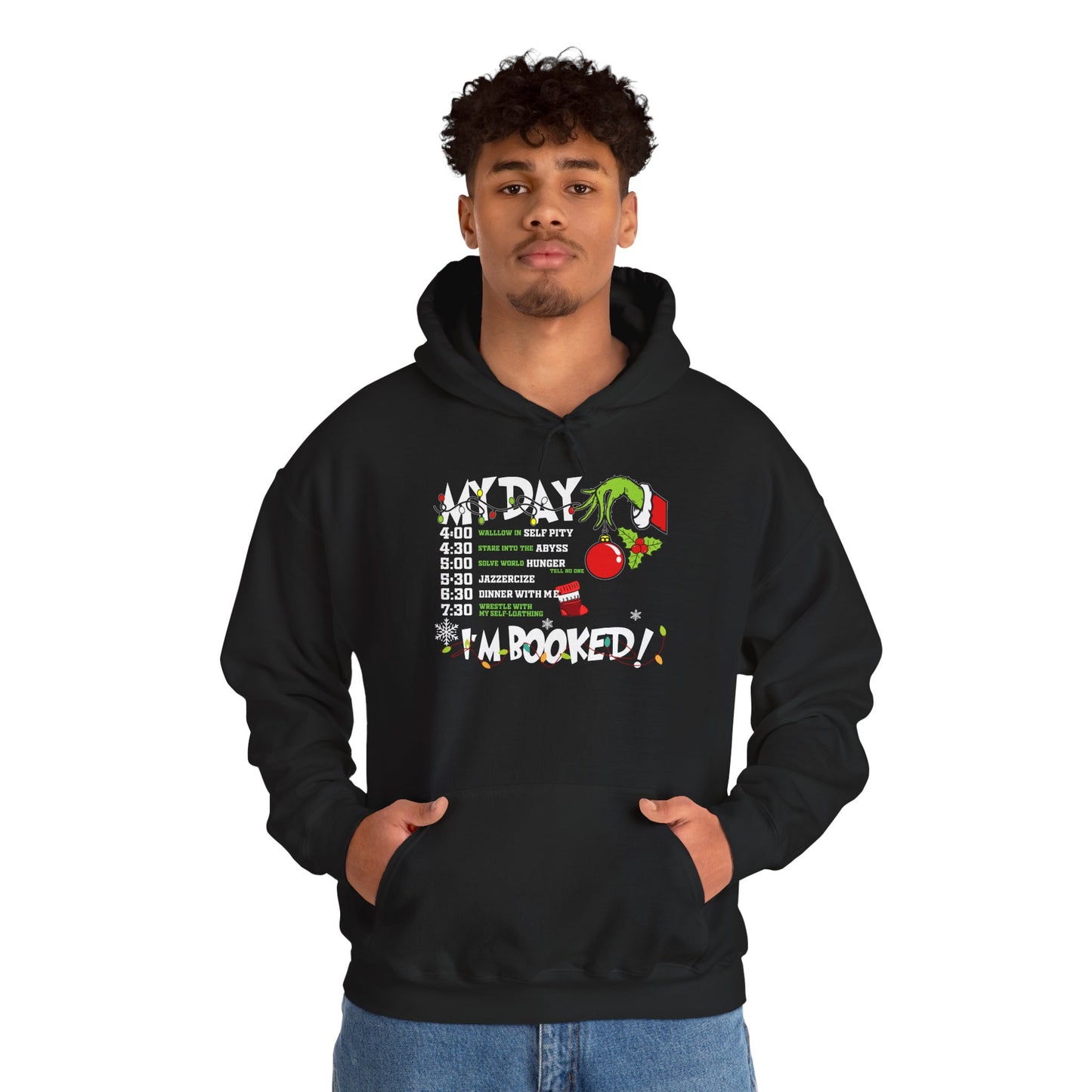 Hoodie — "My Day: I’m Booked!" Schedule Graphic Hoodie